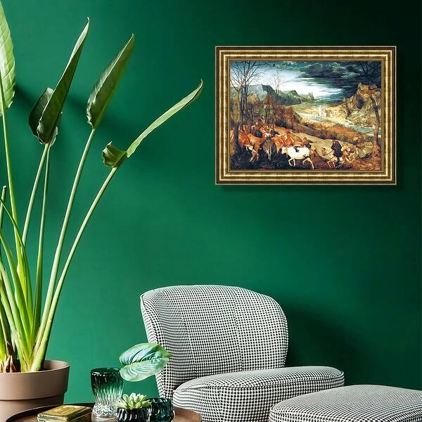 Grazing by Jan Brueghel the Elder Giclee Print Oil Painting Gold Frame